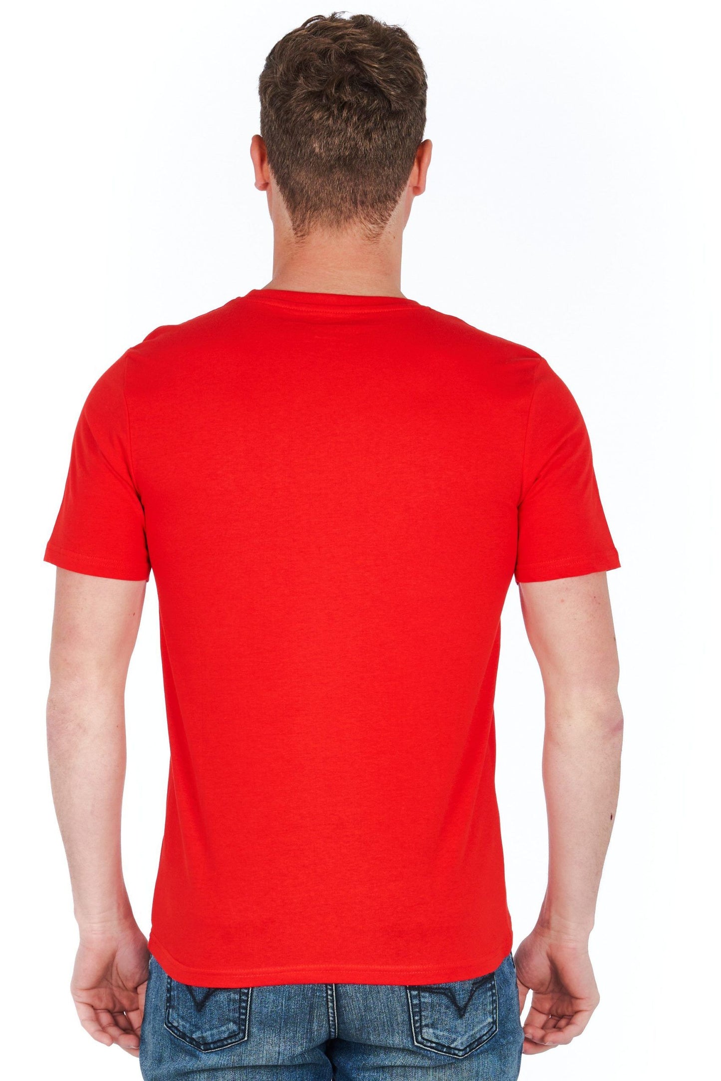 Red Cotton Men T-Shirt