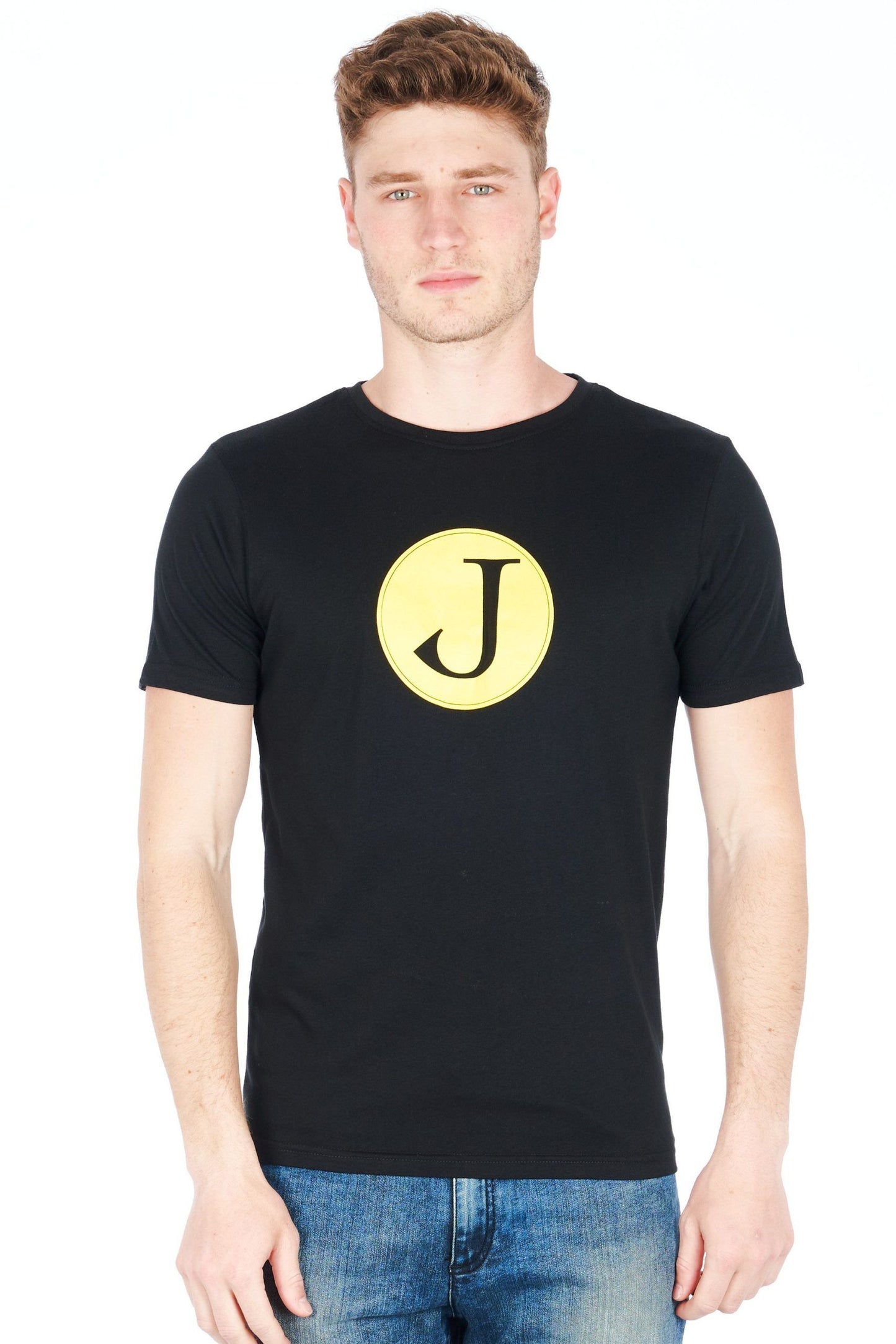 Black Cotton Men T-Shirt