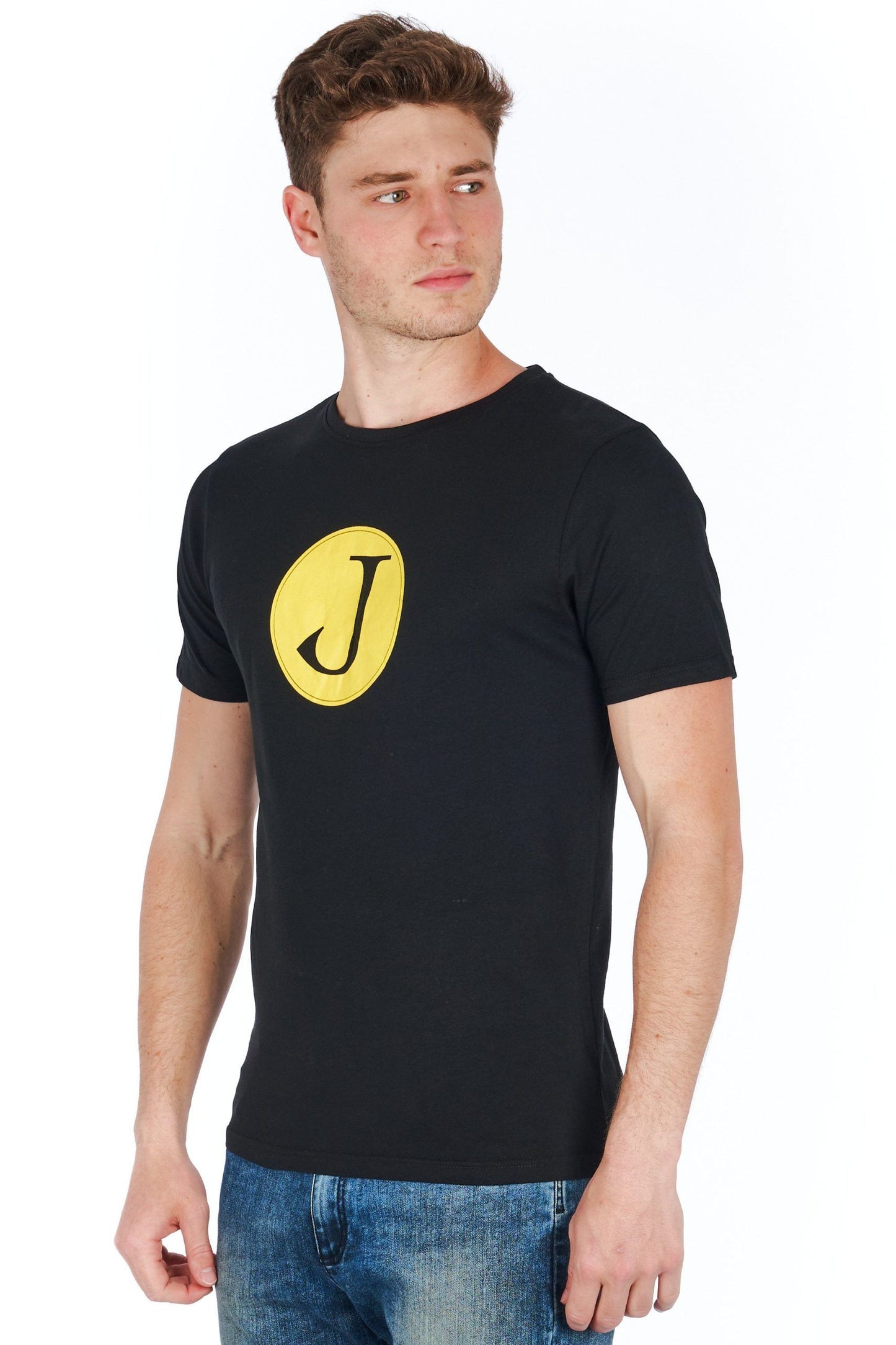 Black Cotton Men T-Shirt