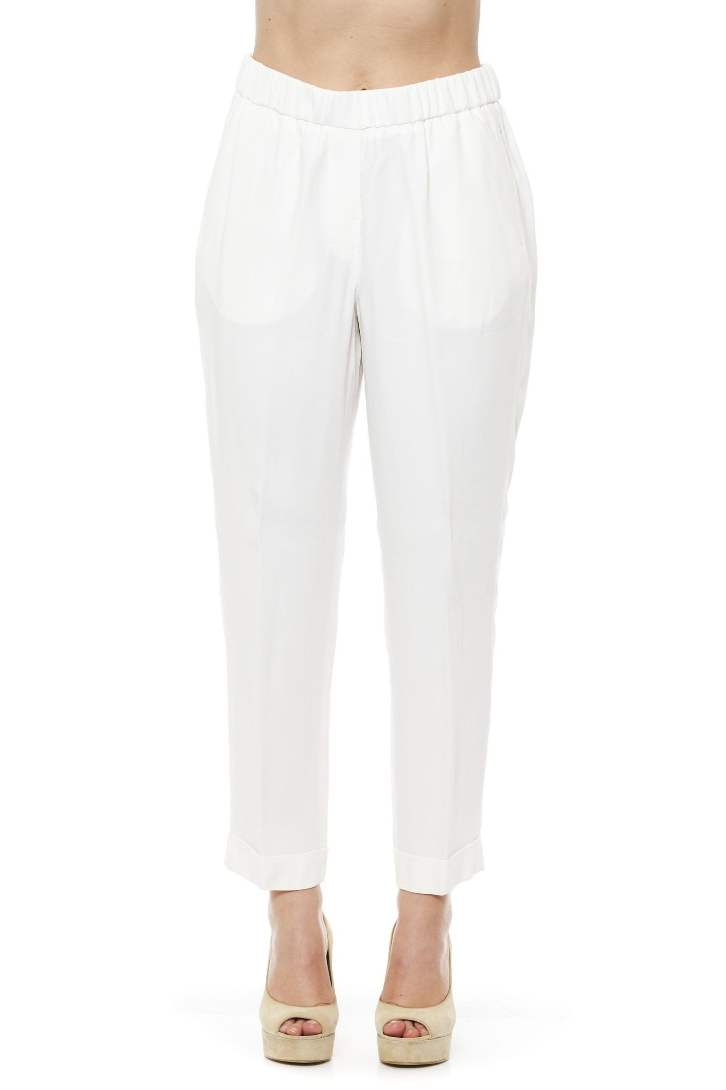 White Acetate Women Pant