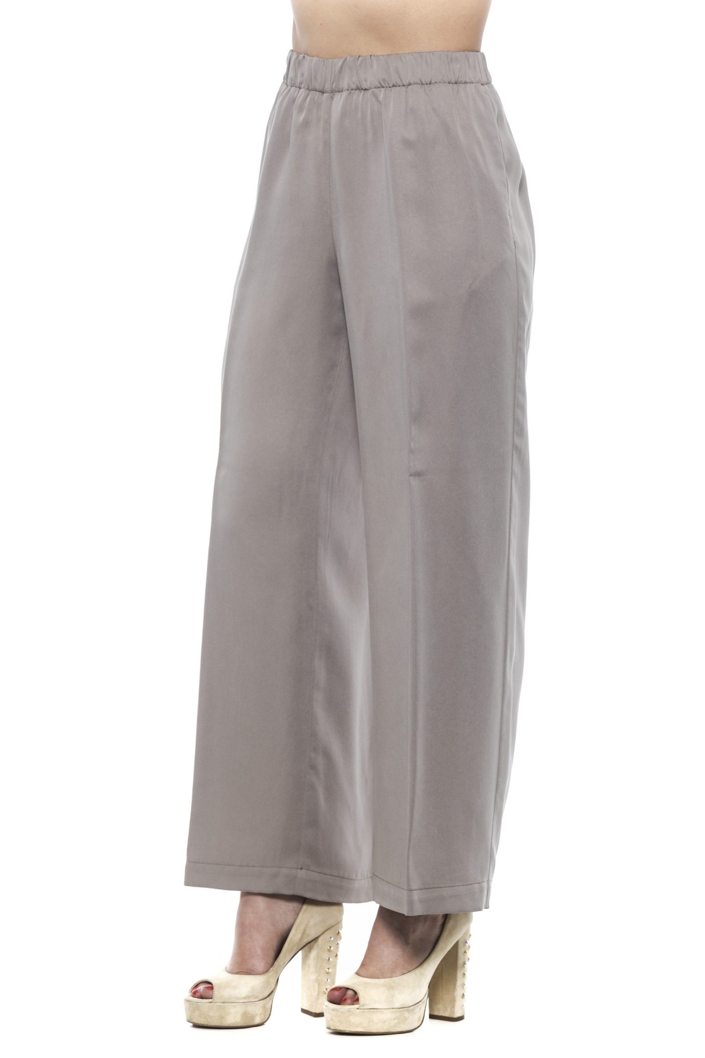 Beige Tencel Women Palazzo Pant