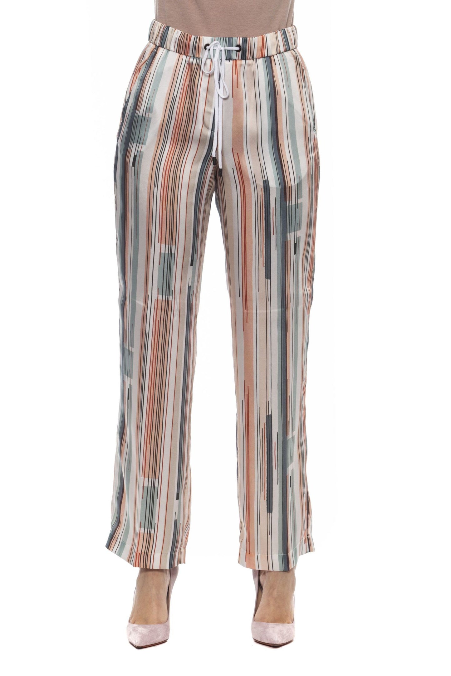 Multicolor Viscose Women Palazzo Pants