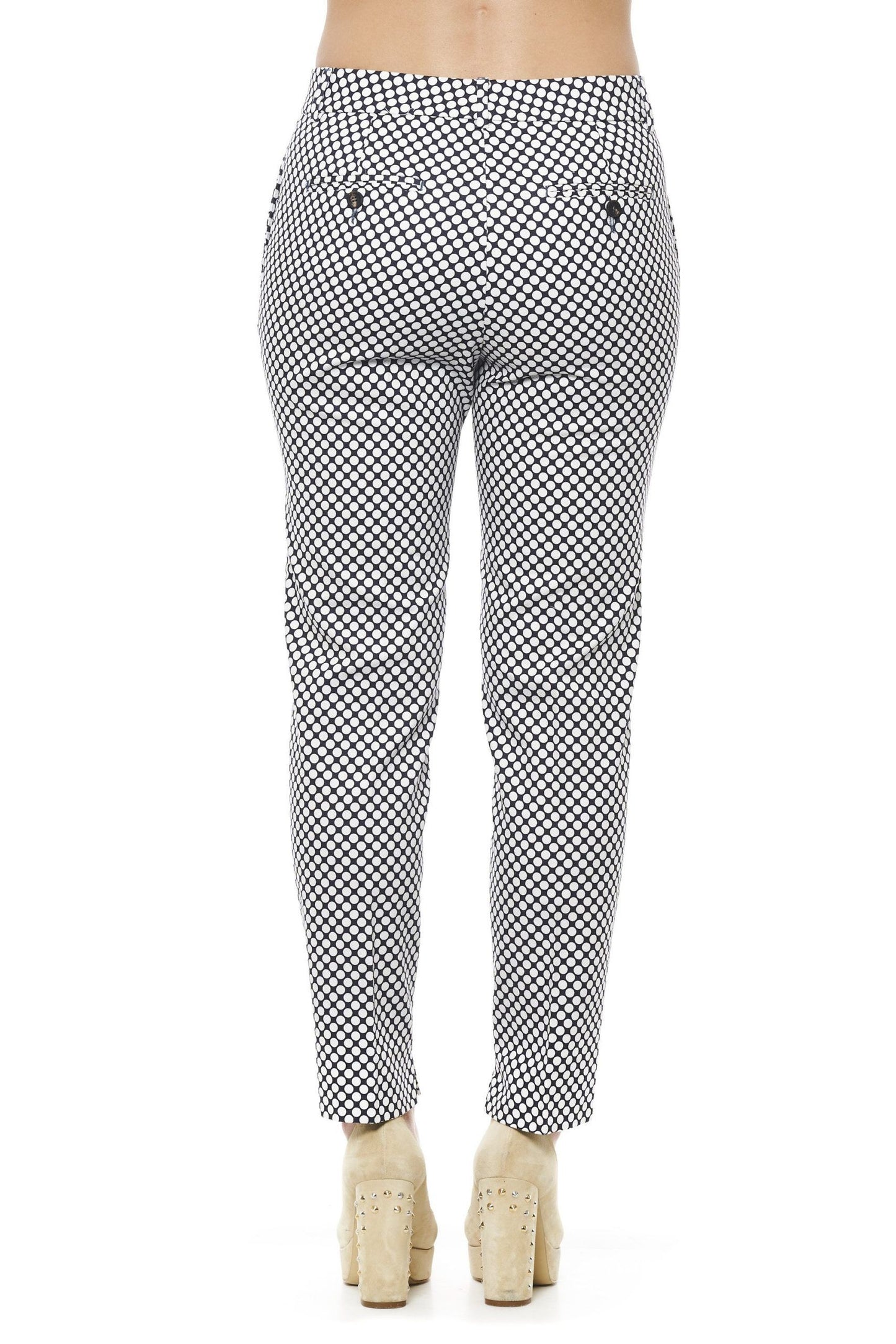 Blue Cotton Women Pants