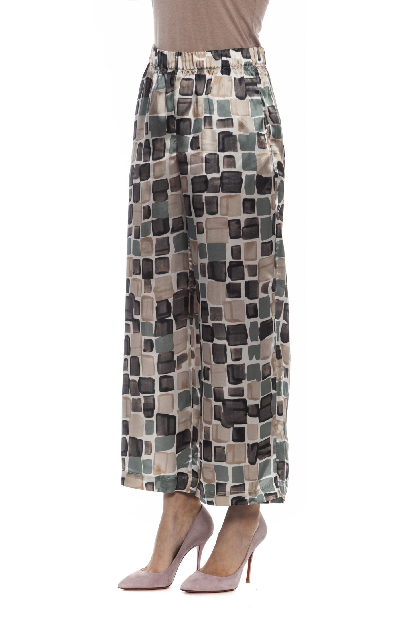 Multicolor Polyester Women Palazzo Pants