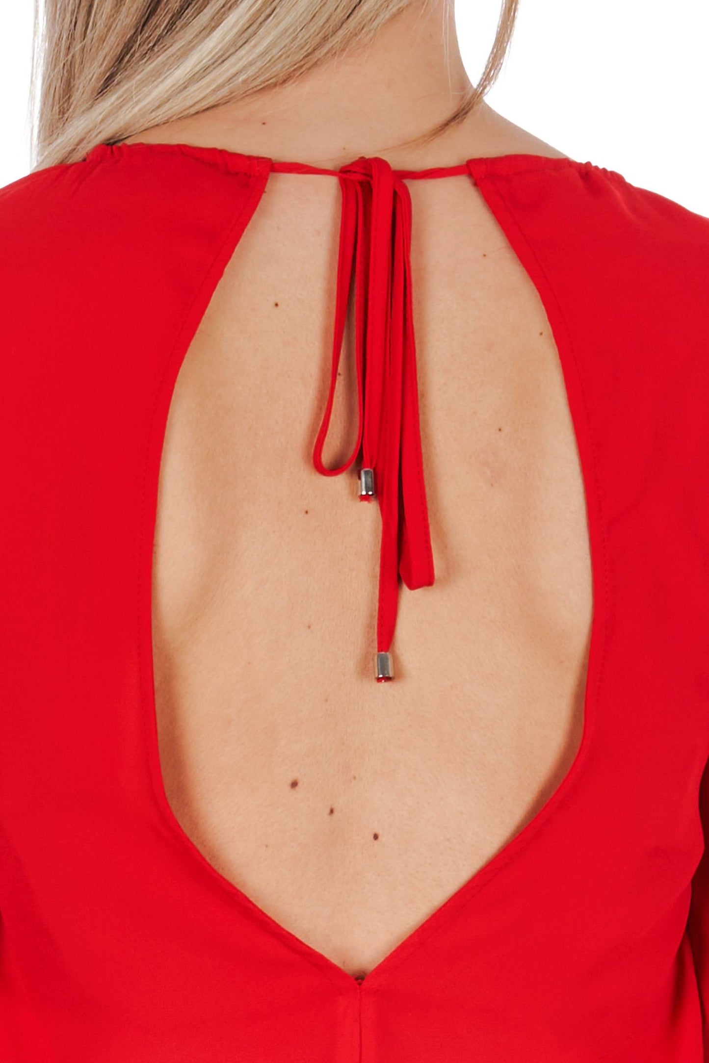 Red Polyester Women Blouse