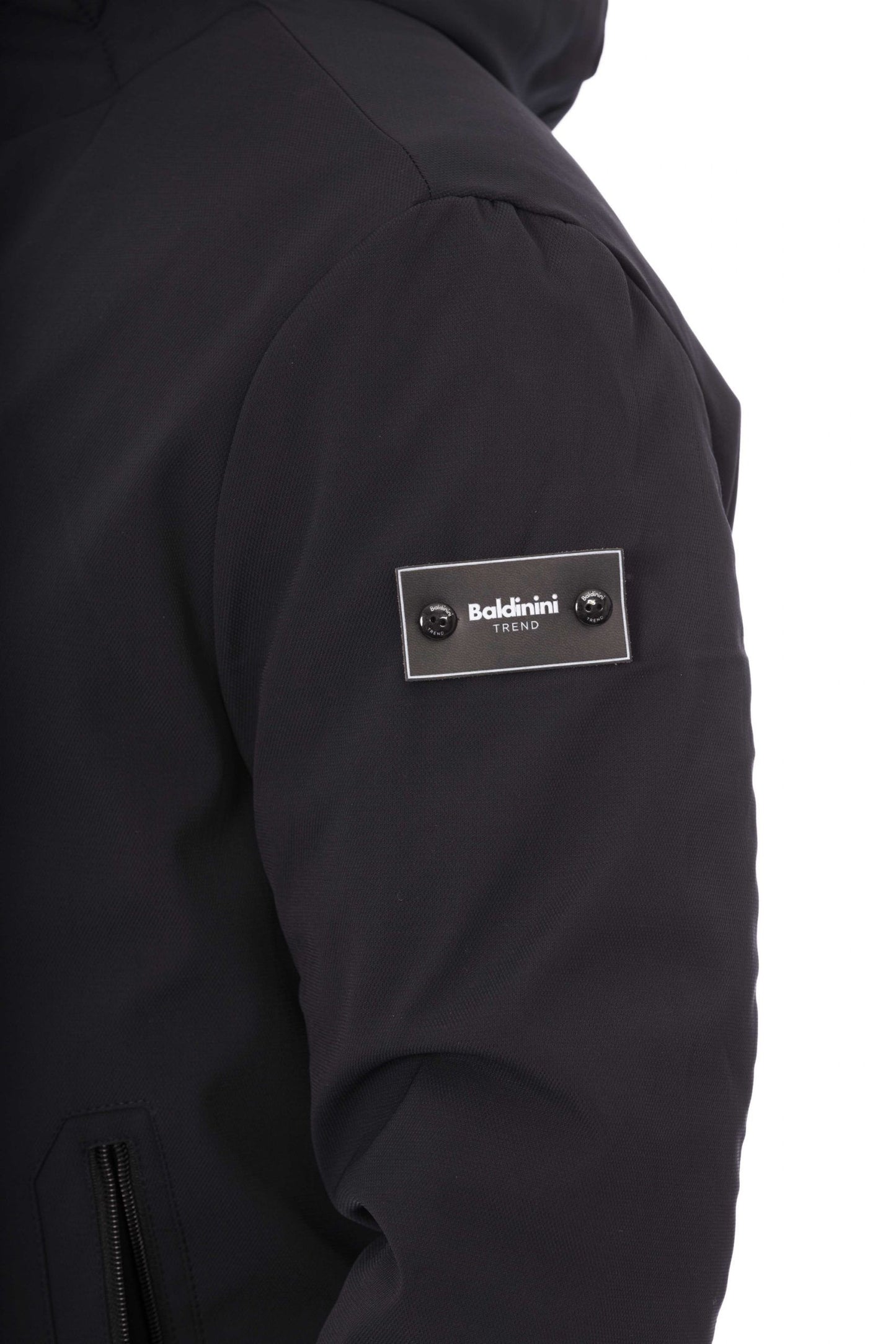 Blue Polyester Men Jacket
