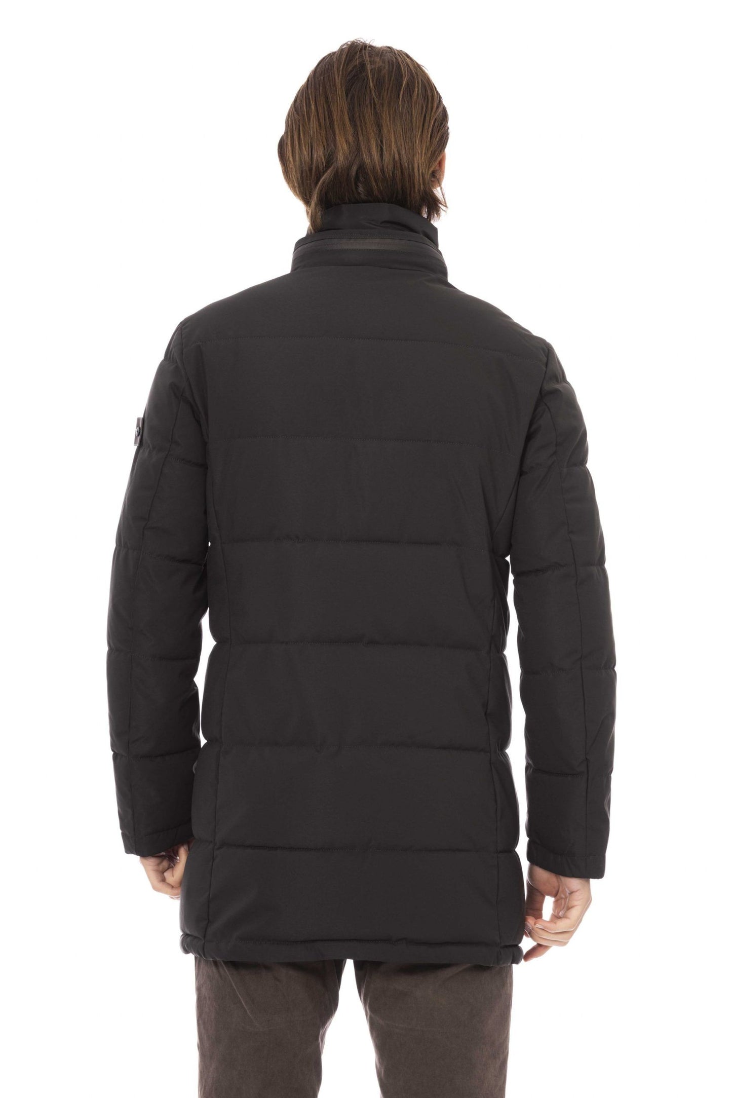 Green Polyester Men Jacket