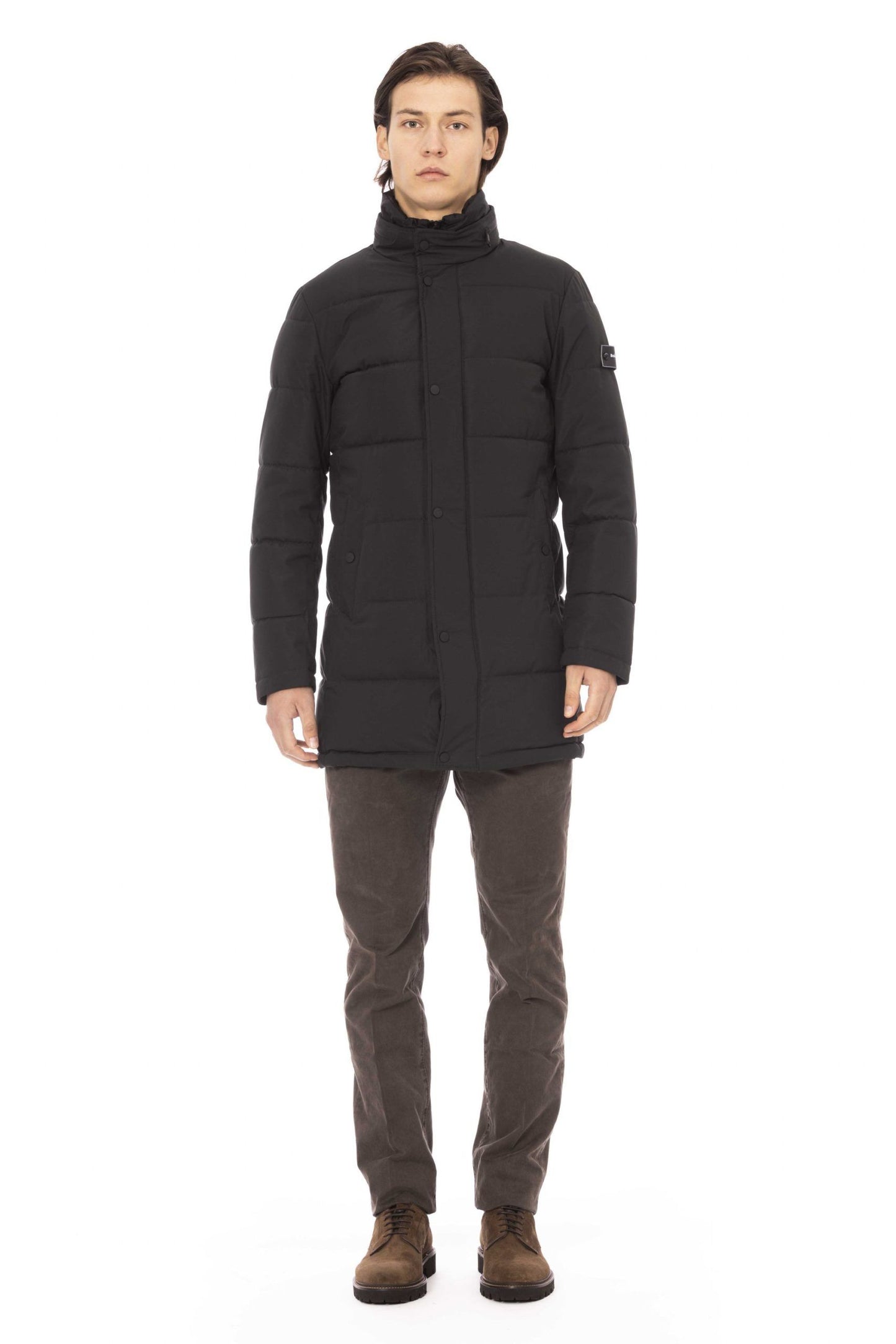 Green Polyester Men Jacket