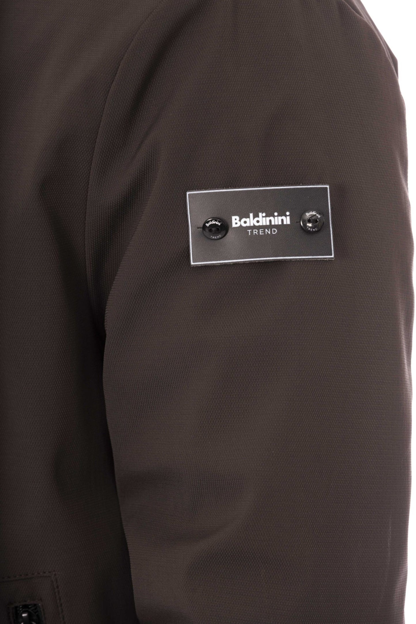 Brown Polyester Men Jacket