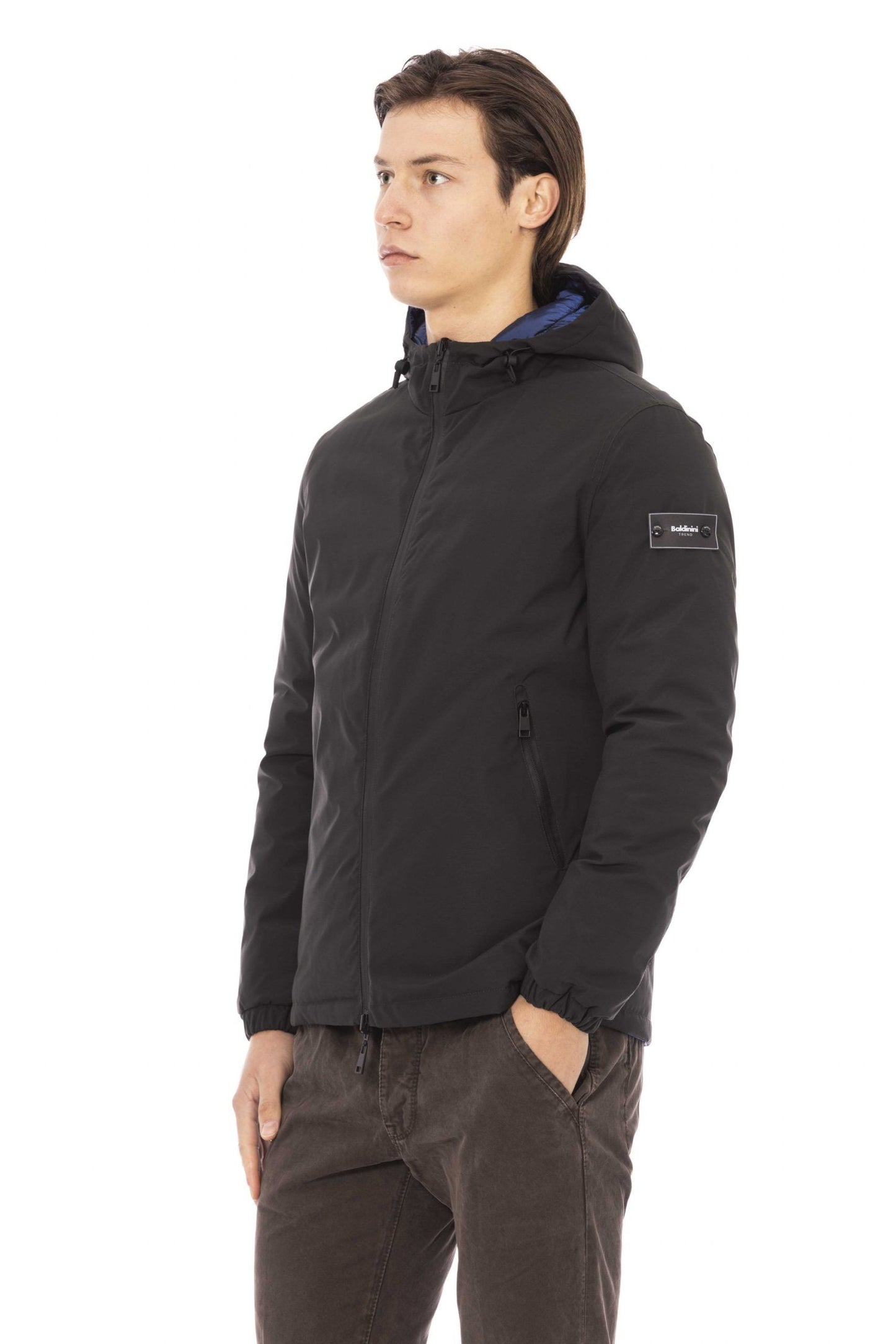 Green Polyester Men Jacket
