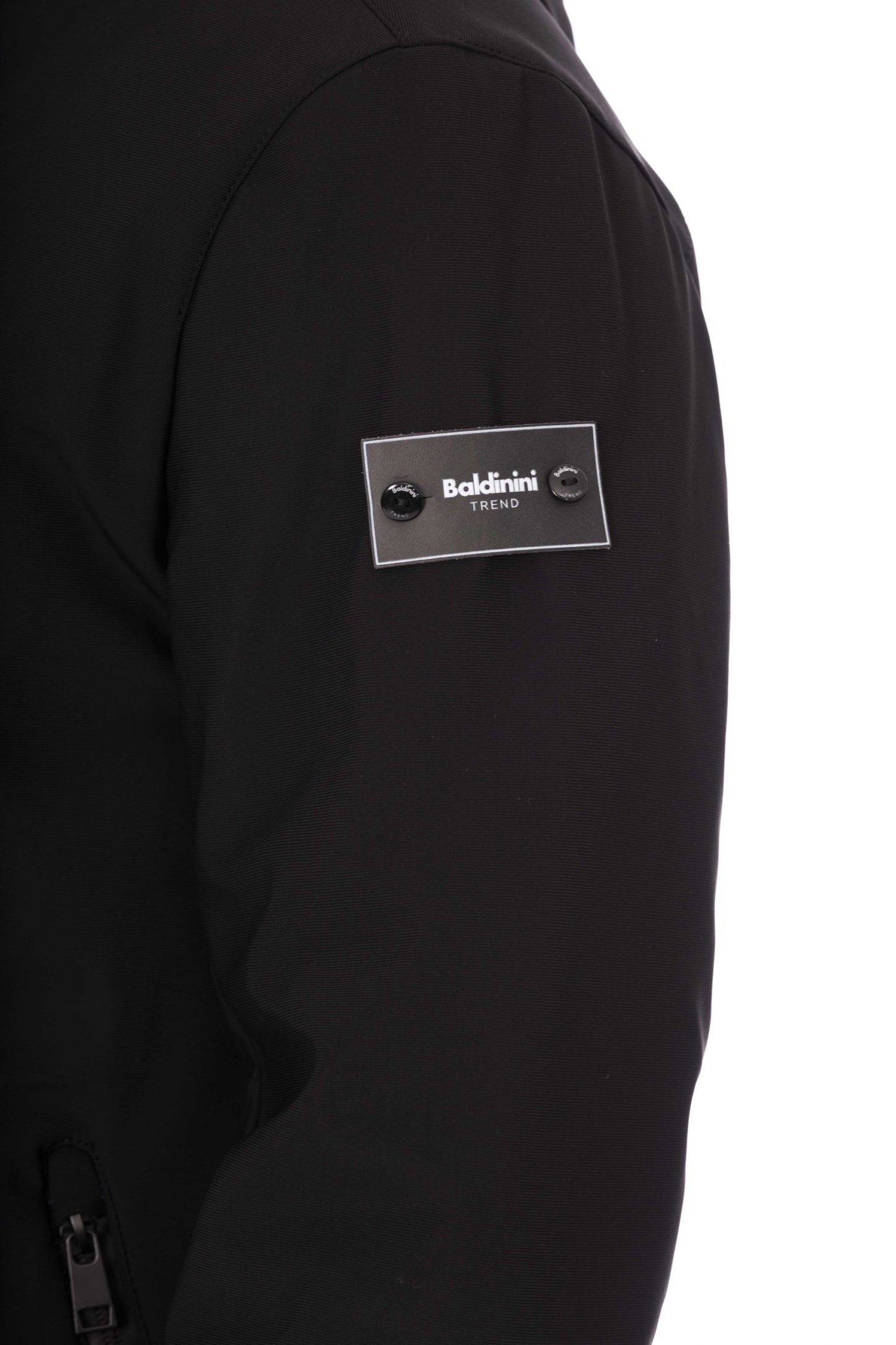 Black Polyester Men Jacket
