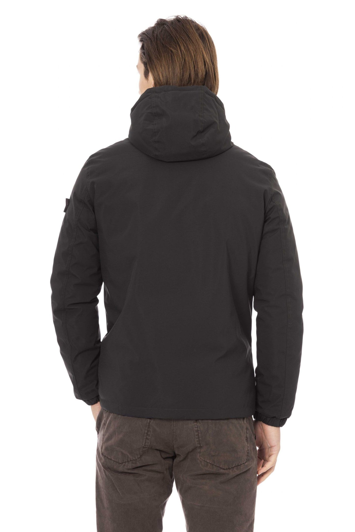 Green Polyester Men Jacket