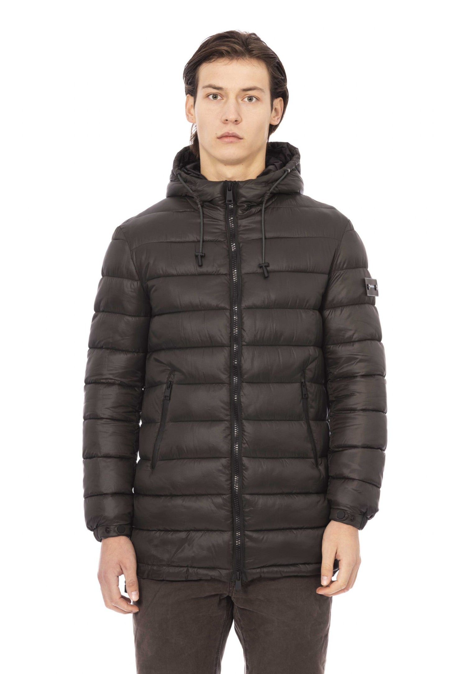 Green Nylon Men Jacket