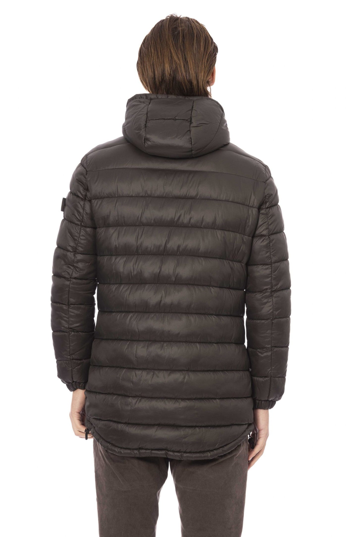 Green Nylon Men Jacket