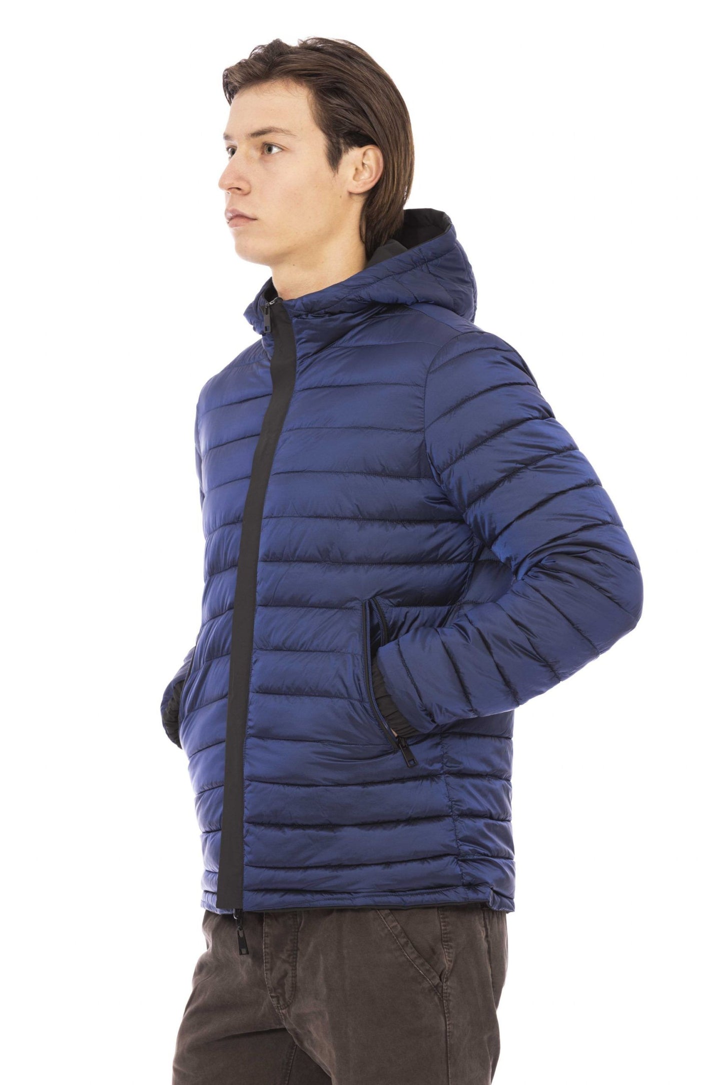 Green Polyester Men Jacket