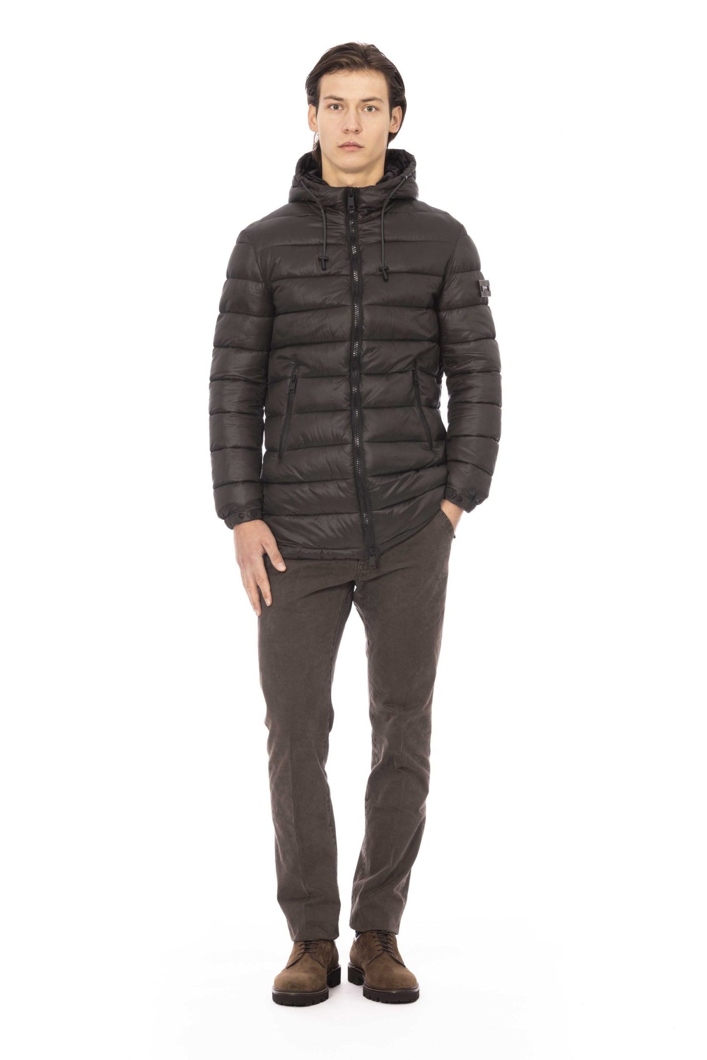 Green Nylon Men Jacket