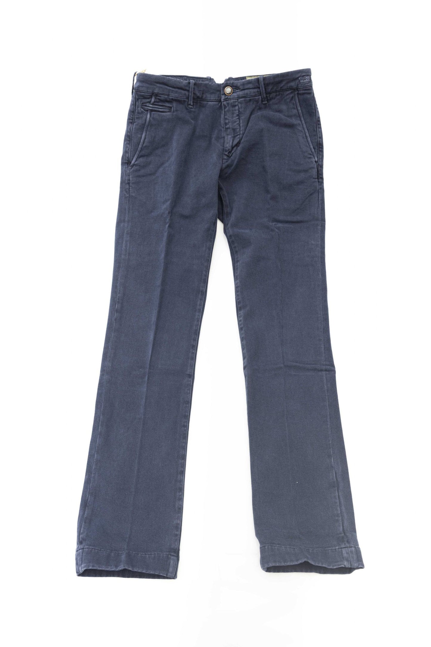 Blue Cotton Men Chino Trouser