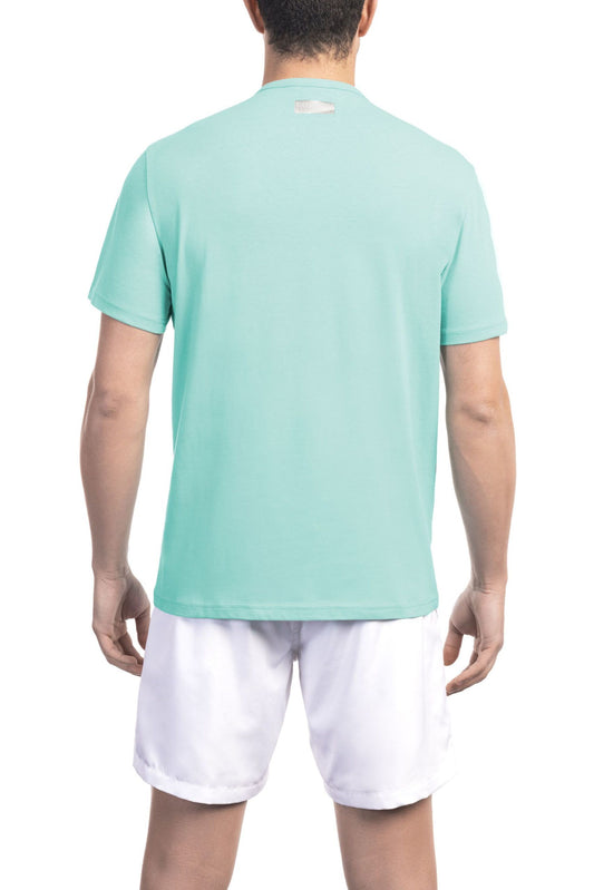 Light-Blue Cotton Men T-Shirt