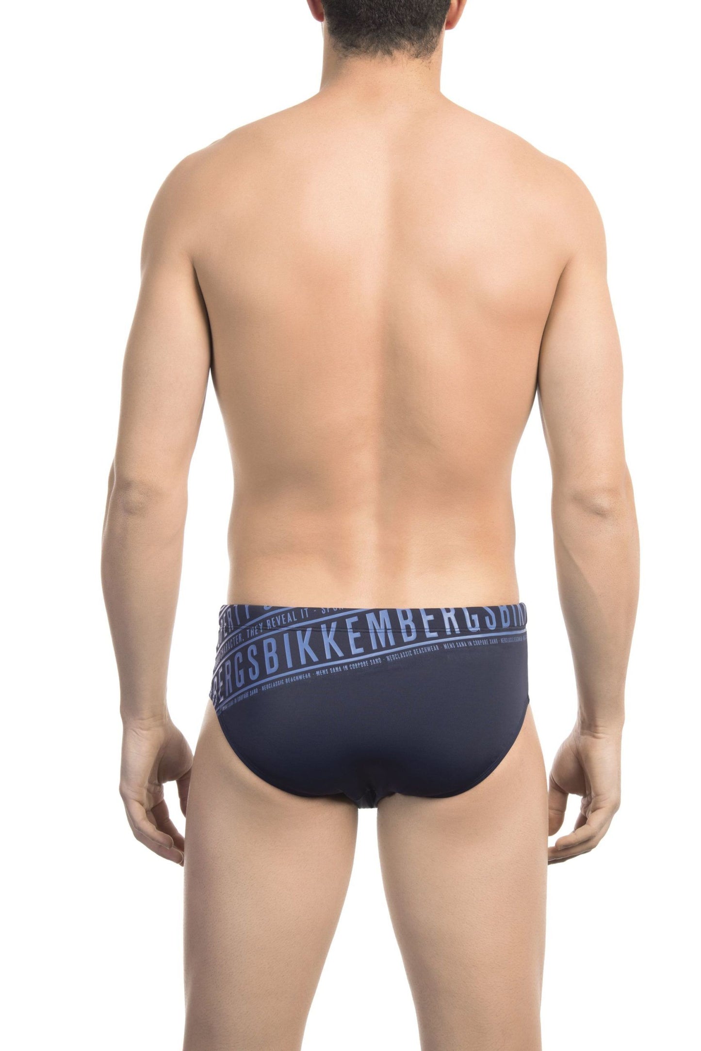 Blue Polyamide Men's Swimwear