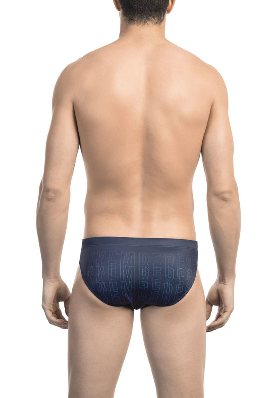 Blue Polyamide Men Swimwear