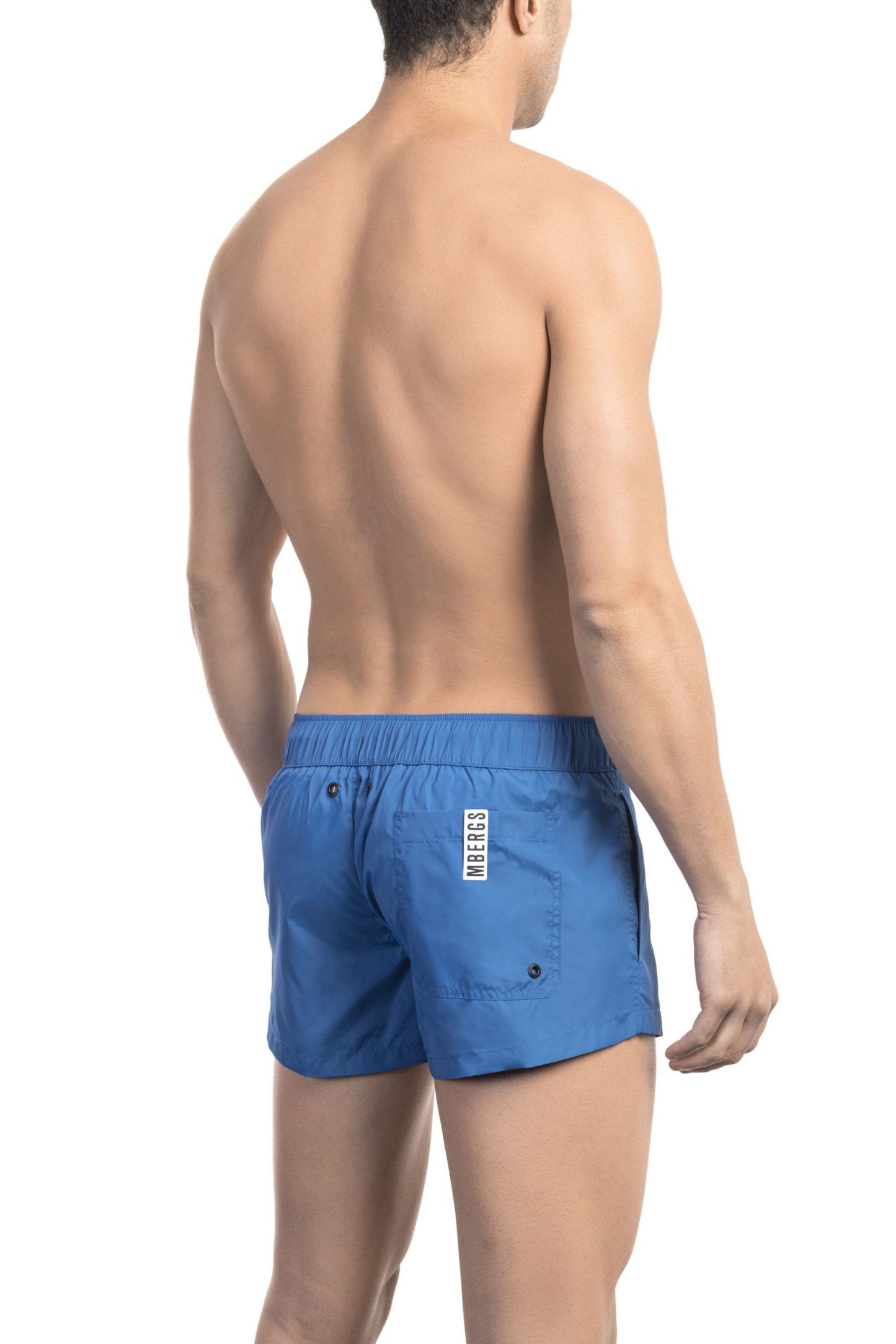 Blue Polyamide Men Swim Short