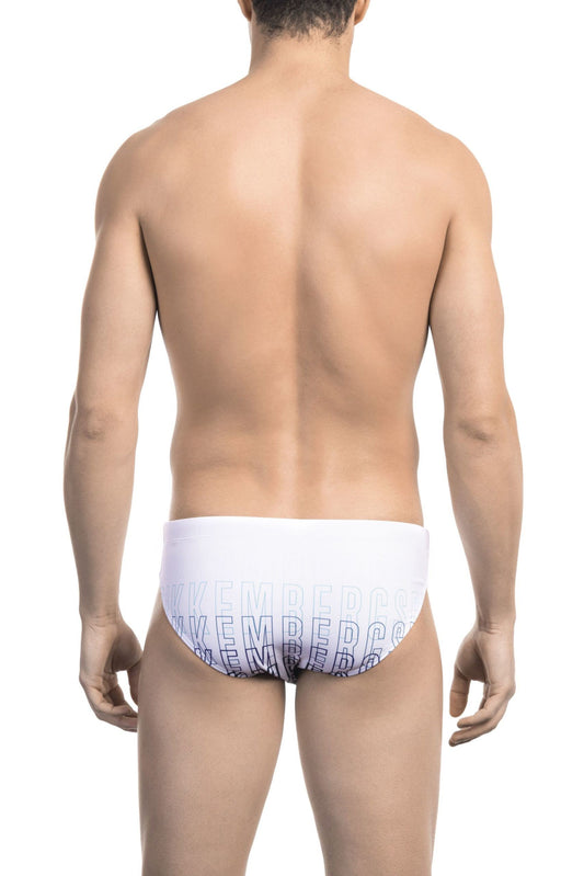 White Polyamide Men Swimwear