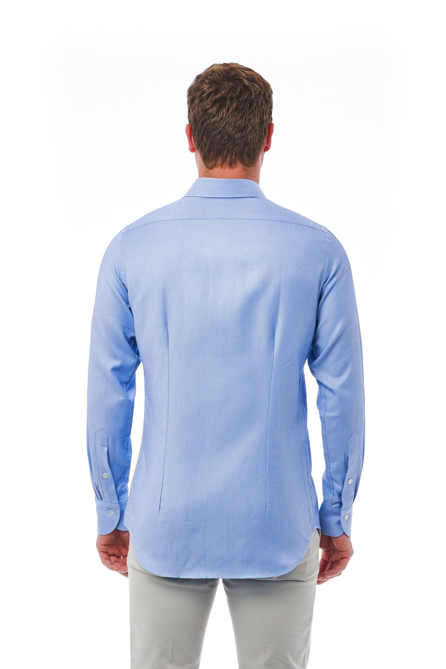 Light-Blue Cotton Men Shirt