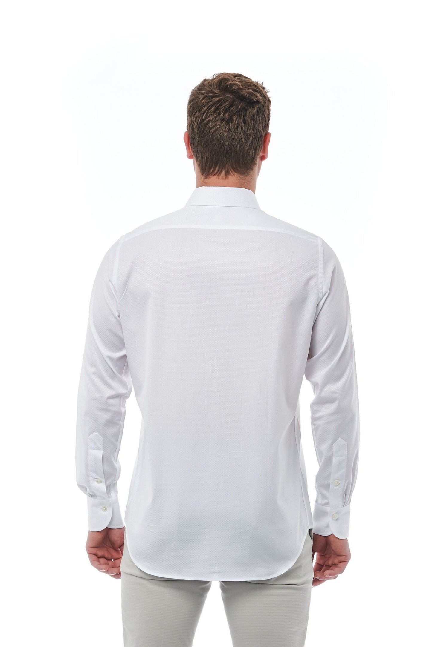 White Cotton Men Shirt