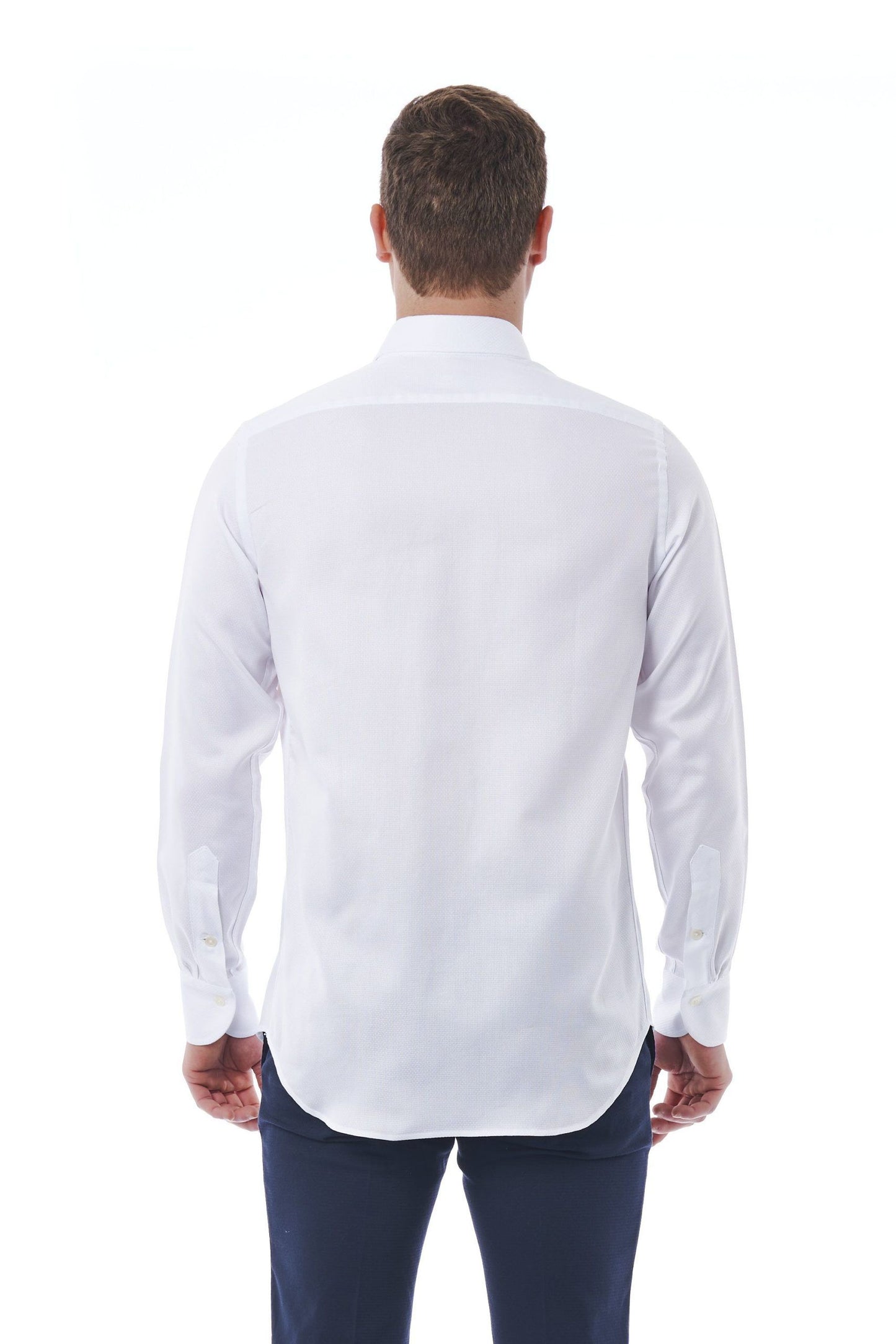 White Cotton Men Shirt