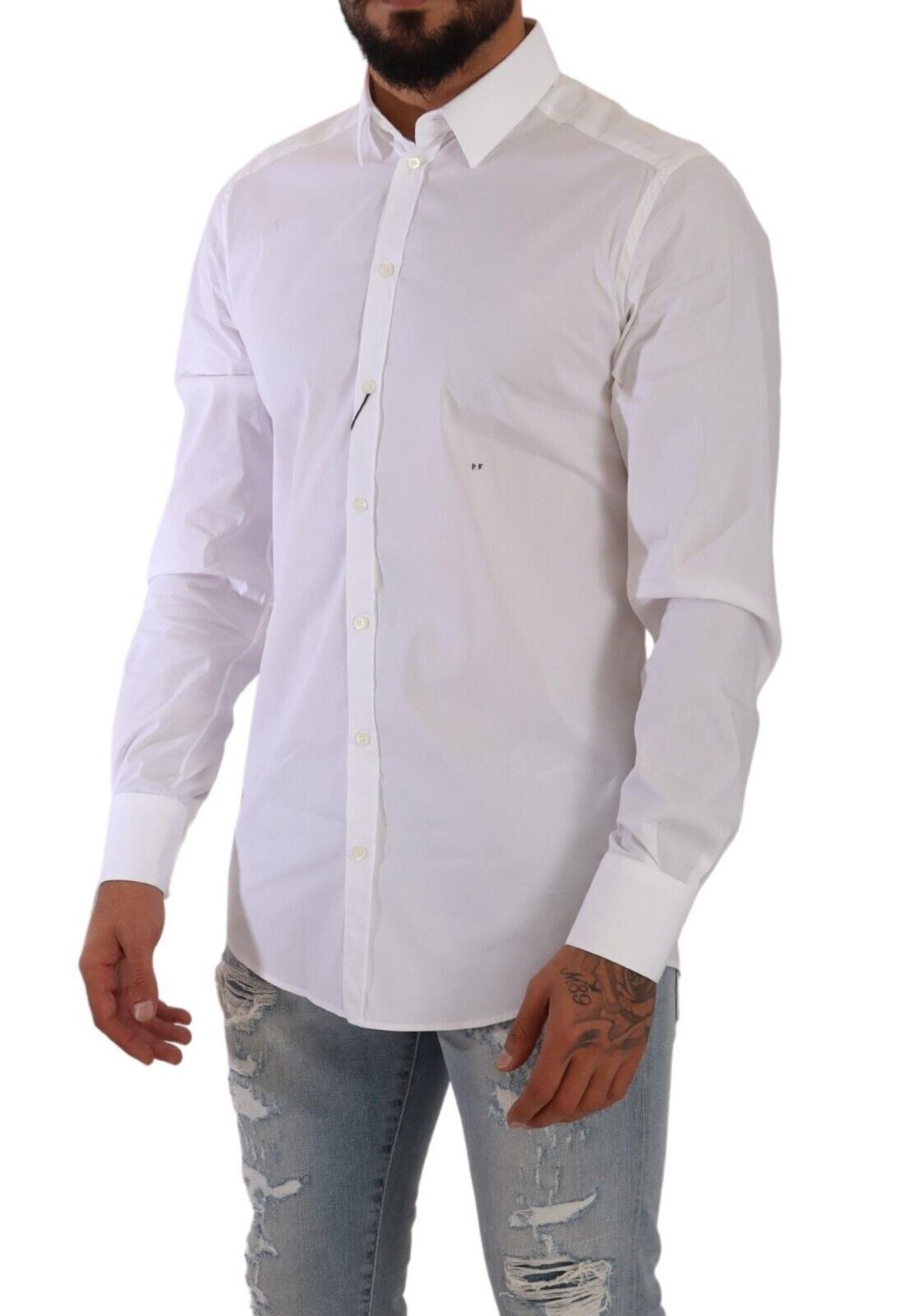 Elegant Slim Fit White Dress Shirt