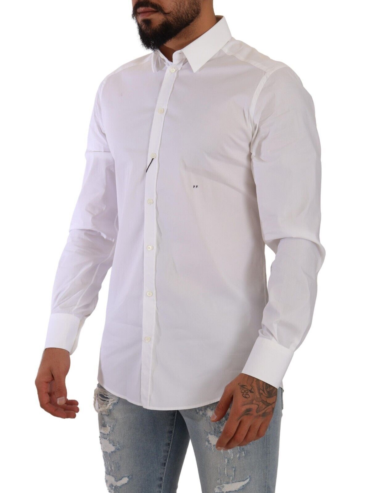 Elegant Slim Fit White Dress Shirt