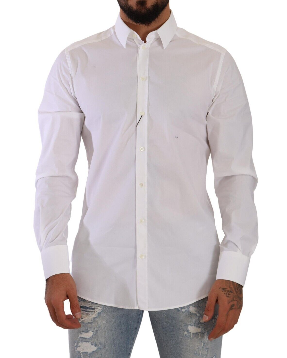 Elegant Slim Fit White Dress Shirt