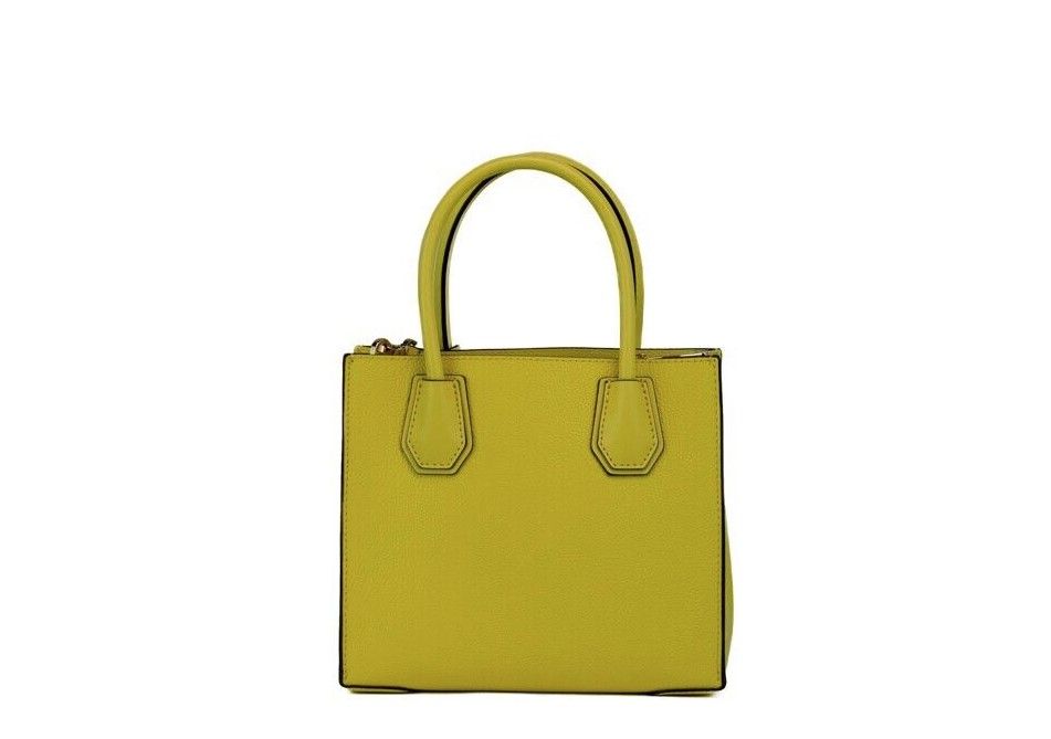 Mercer Medium Sunshine Pebble Leather Messenger Crossbody Handbag