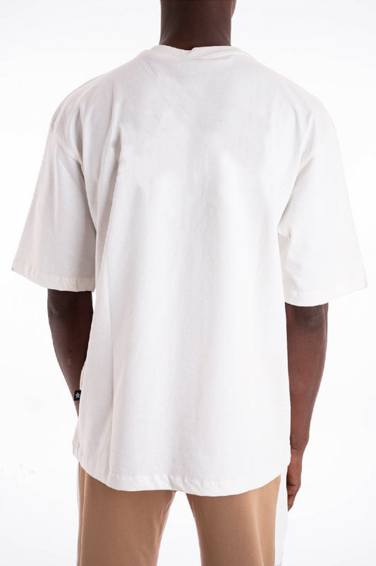 White Cotton Men T-Shirt