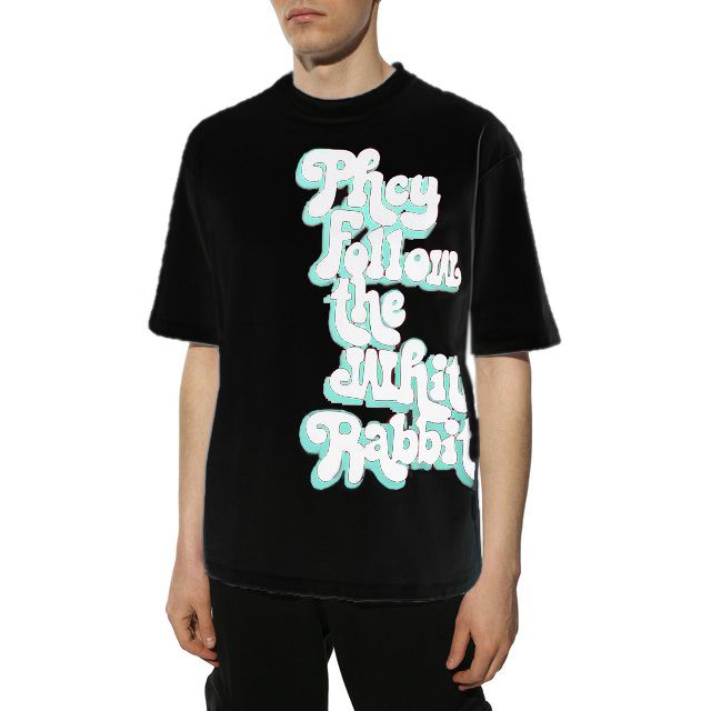 Black Cotton Men's T-Shirt