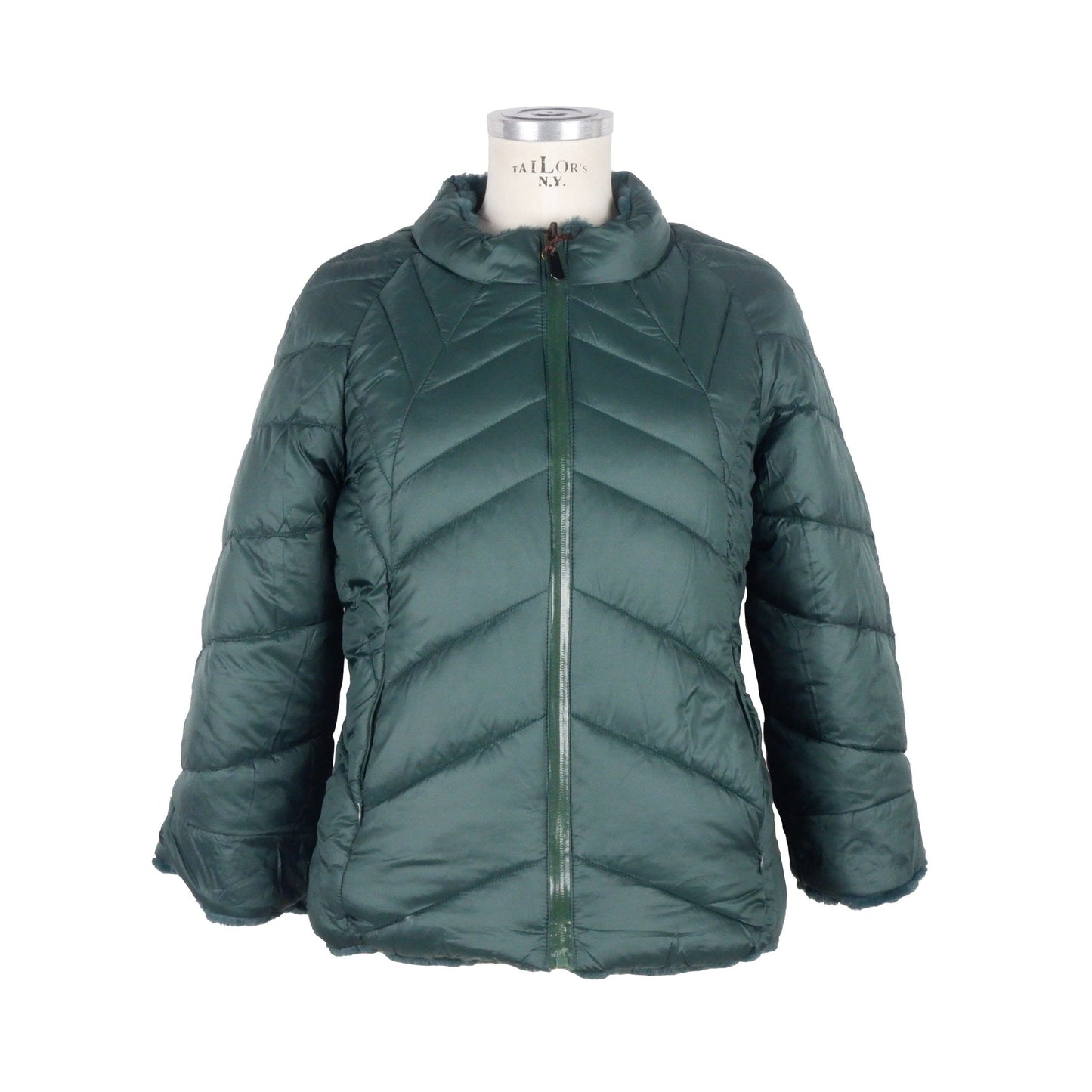 Green Polyester Women Jacket