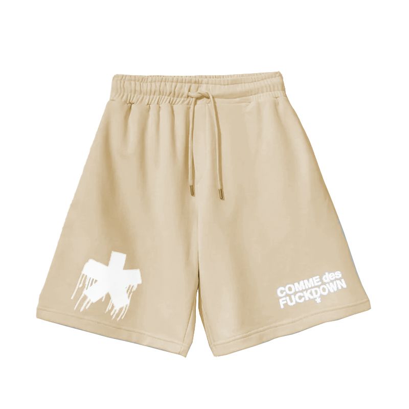 Beige Cotton Men Short