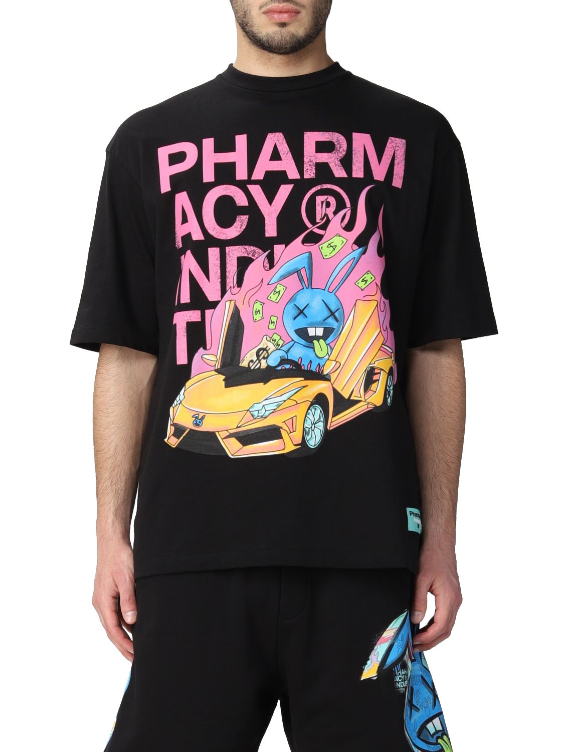 Black Cotton Men T-Shirt