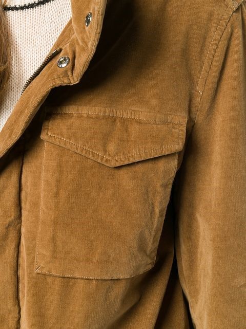 Brown Cotton Women Jacket