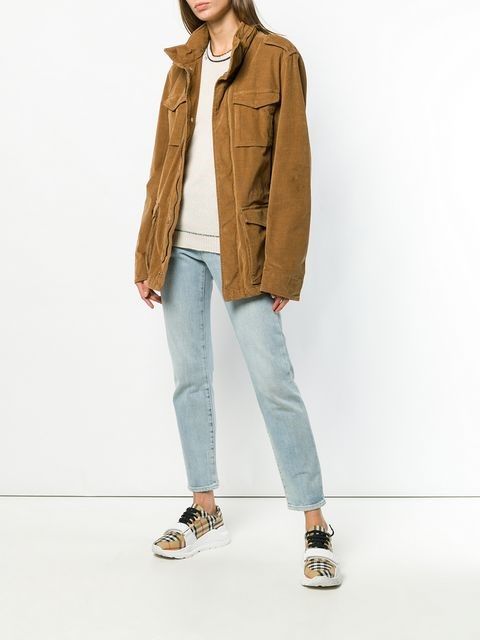 Brown Cotton Women Jacket