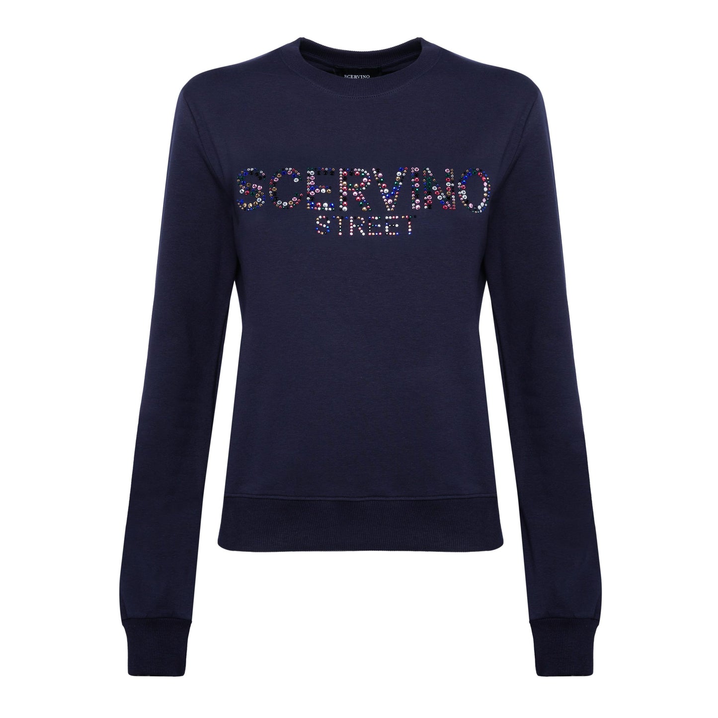 Blue Cotton Women Sweater