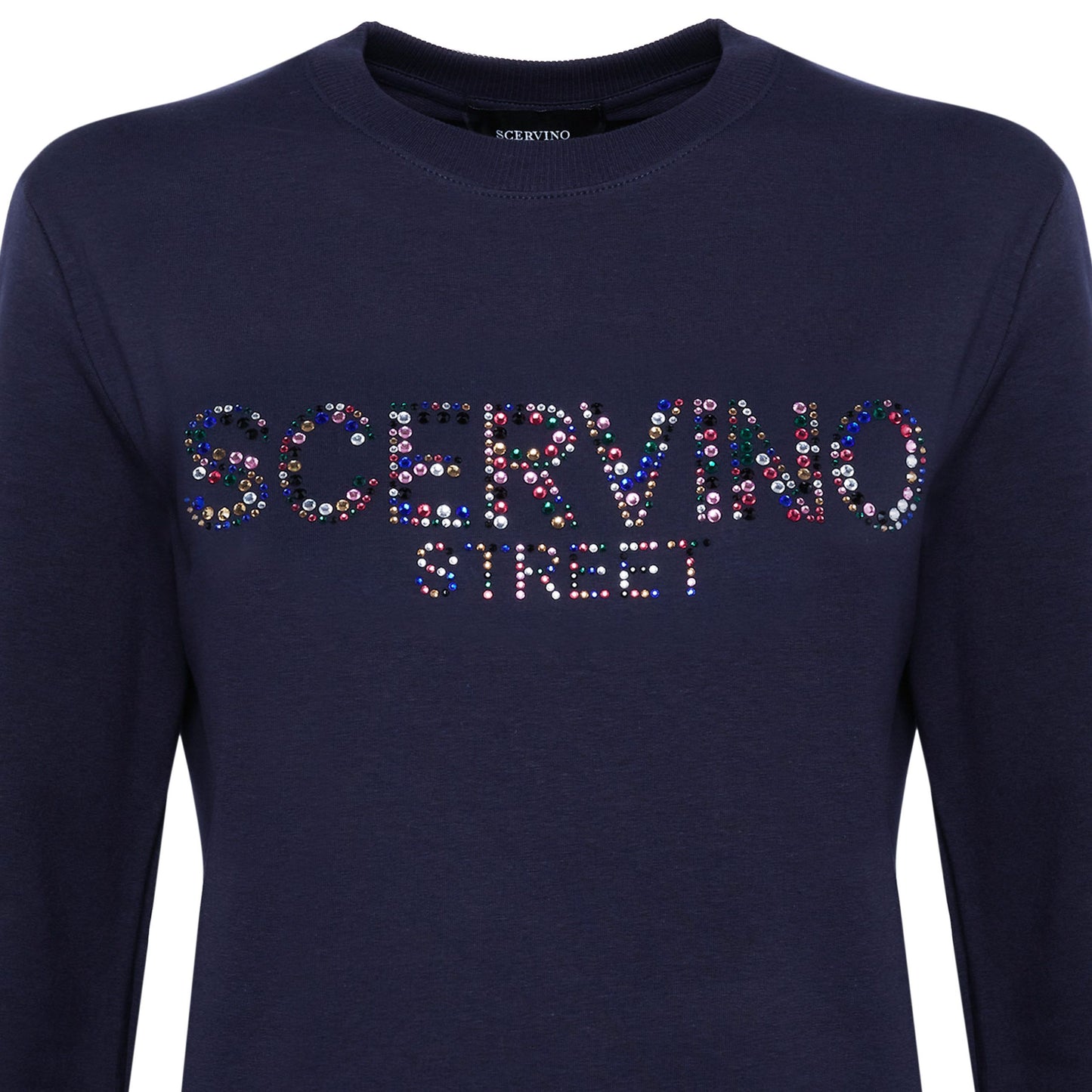 Blue Cotton Women Sweater
