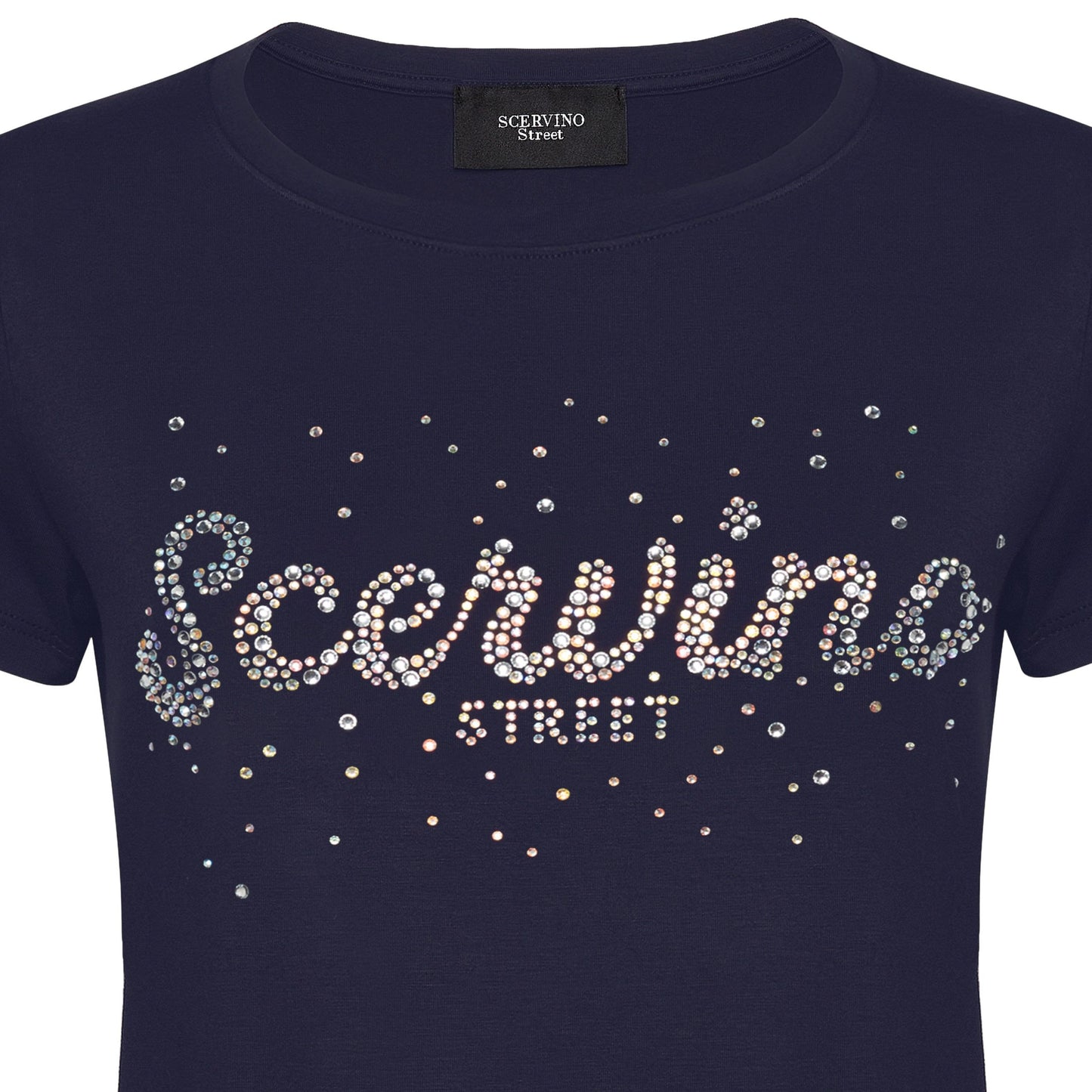 Blue Cotton Women T-Shirt