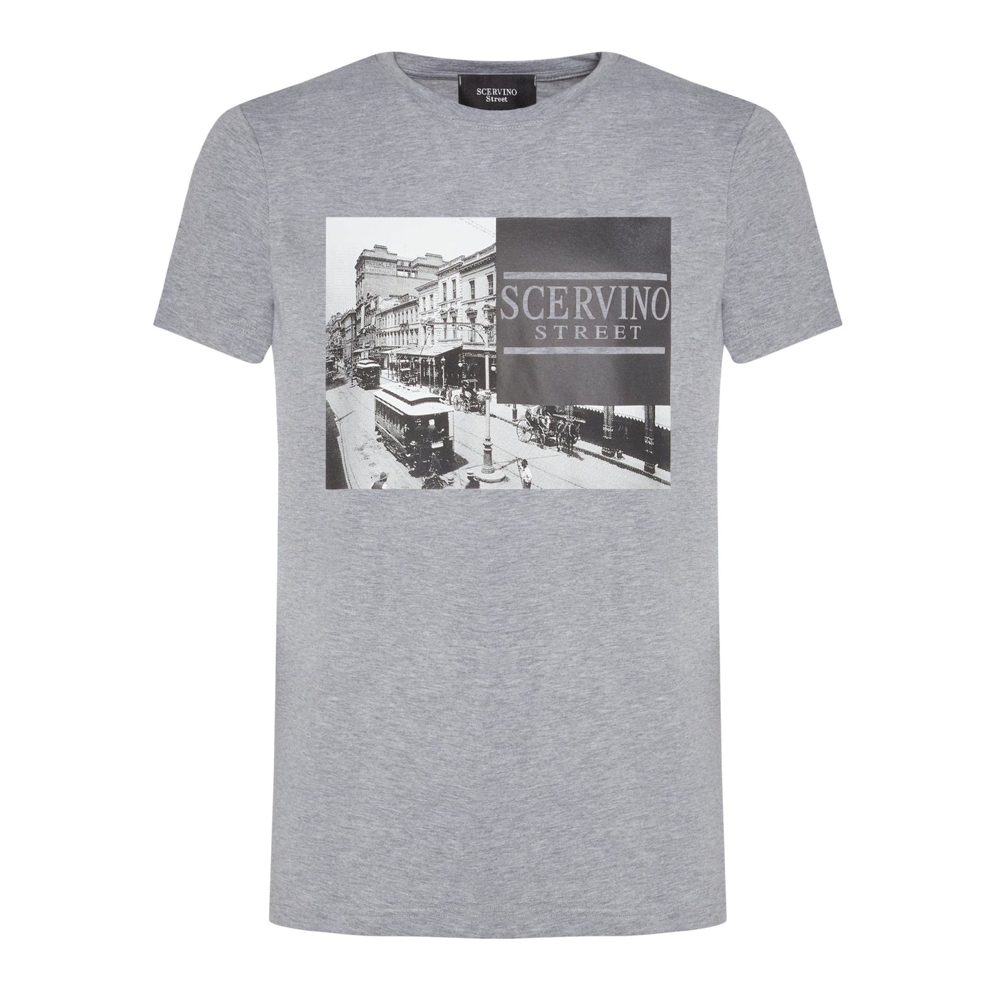 Gray Cotton Men T-Shirt