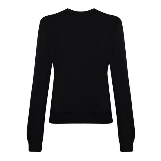 Black Cotton Women Sweater
