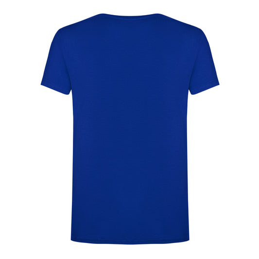 Blue Cotton Men T-Shirt