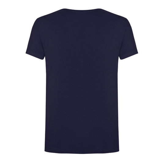 Blue Cotton Men T-Shirt