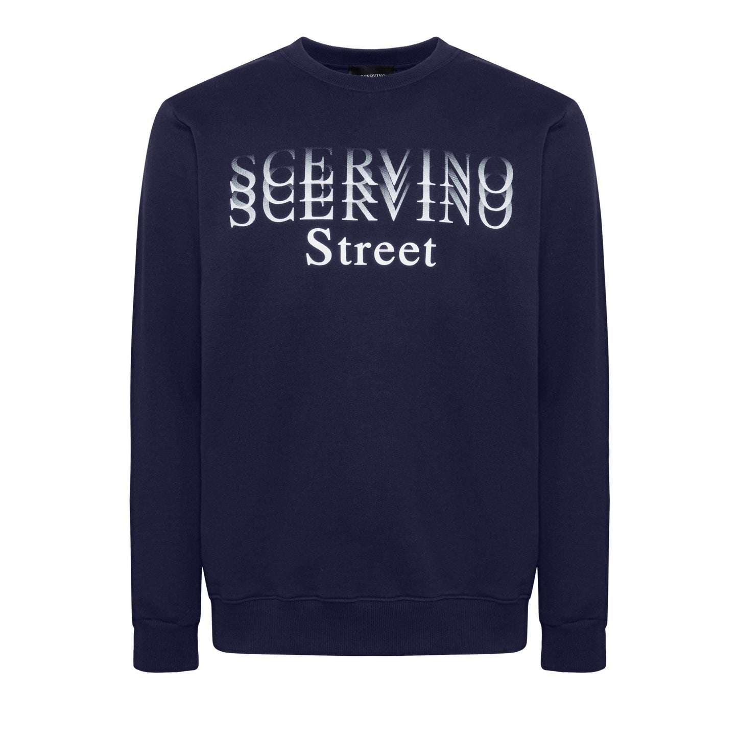 Blue Cotton Men Sweater