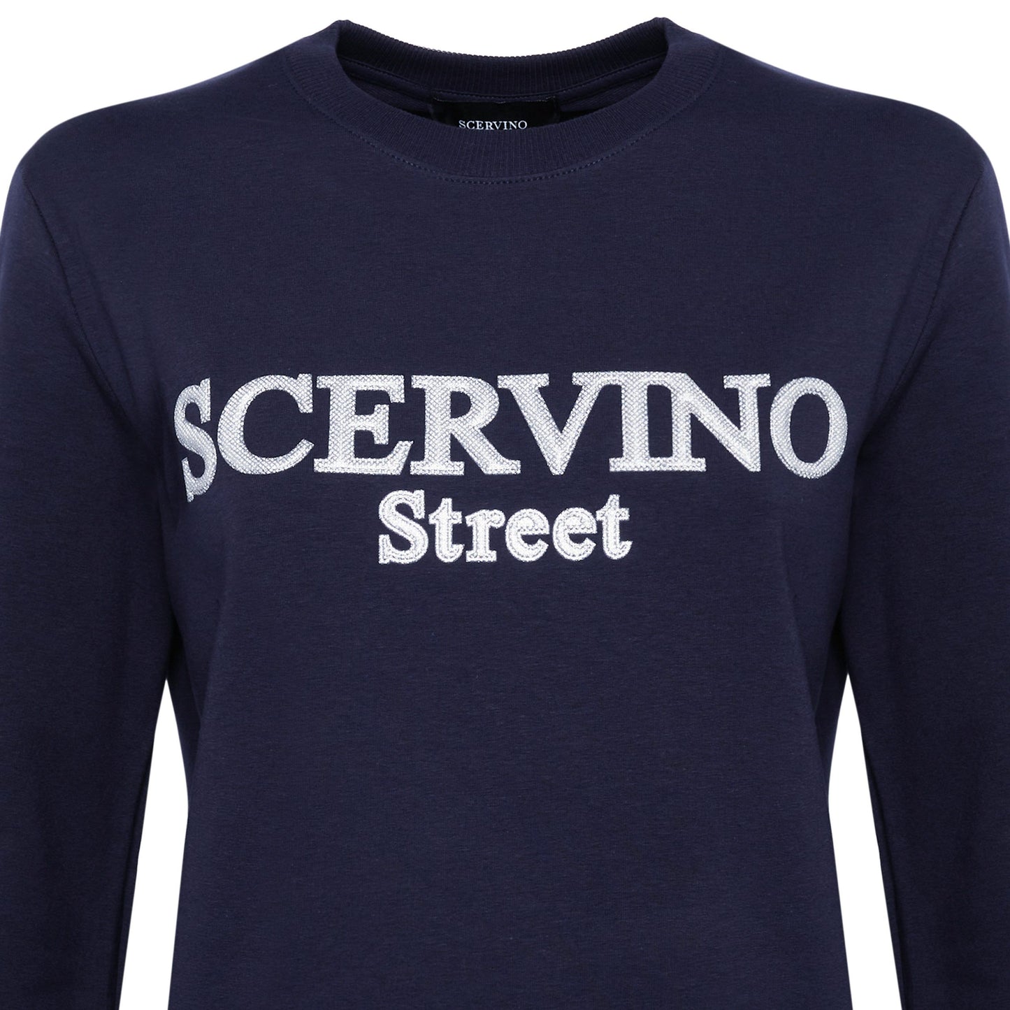 Blue Cotton Women Sweater