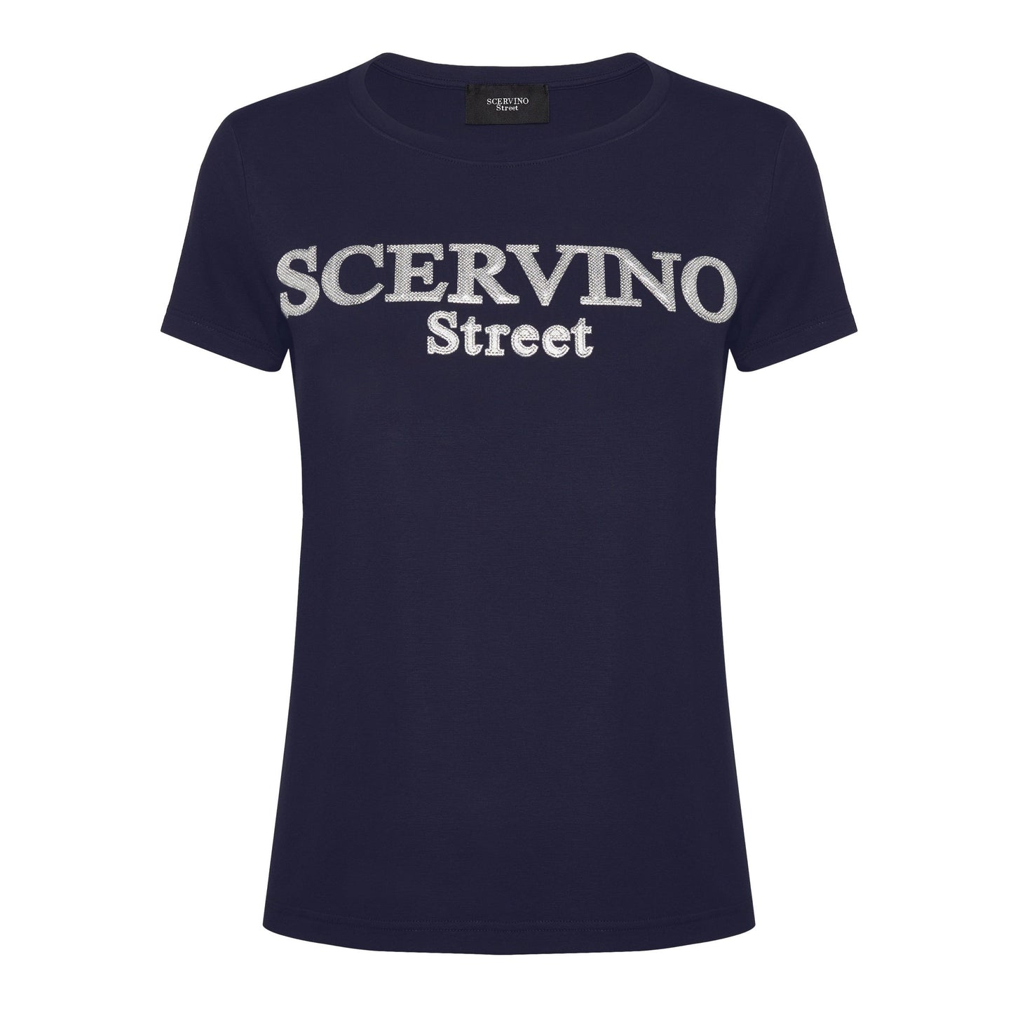 Blue Cotton Women T-Shirt